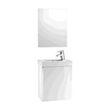 Conjunto de C Asa de Banho Com Orifício para Torneira E de Cor Branca Mini 45 cm Roca