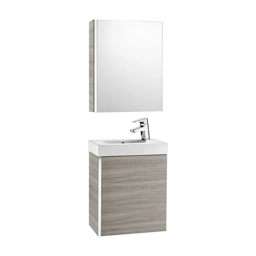Conjunto de baño con armario de dos estantes de 45 cm de color arena texturizada Mini Roca - Vista 1