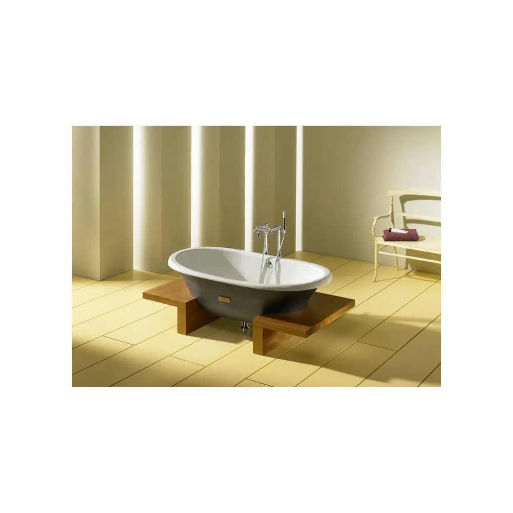Bañera ovalada de 170 cm fabricada en hierro fundido con acabado en cobre Newcast Roca - Vista 2