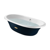 Baignoire Ovale Fabriquée en Fonte de Couleur Bleu Marine Newcast 170 cm Roca