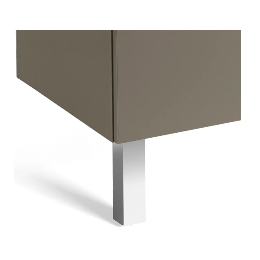 Mueble de baño con lavabo y 2 cajones de 80 cm de ancho color gris antracita Unik Prisma Roca - Vista 6