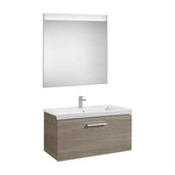 Ensemble de Salle de Bains Suspendu en Mdf Et de Couleur Frêne de 80 cm Colección Prisma Roca