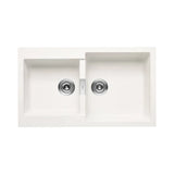 Fregadero de Dos Cubetas Quarzex Oslo 86 cm White Roca