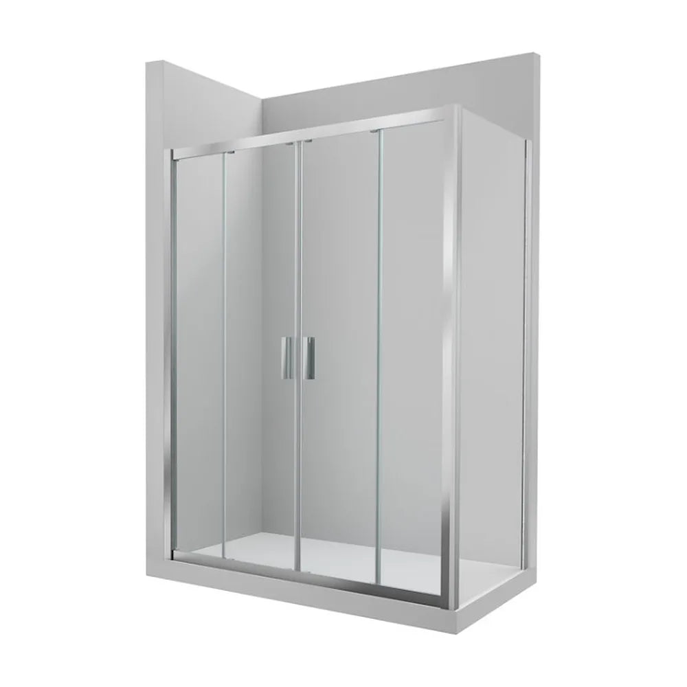 Mampara Angular para Ducha de Dos Correderas Vidrio Templado Ura Roca - Vista 1
