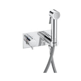 Ducha Higiénica de Bidet Embellecedor de Forma Cuadrado Latón Be Fresh Cromo Roca