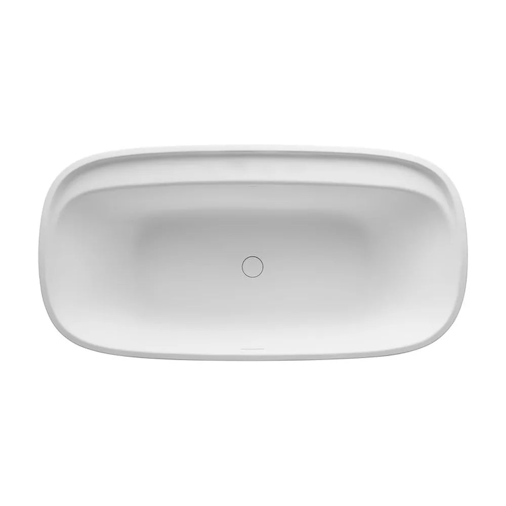 Bañera con forma ovalada de 184,6 cm fabricada en surfex de color blanco Beyond Roca - Vista 3
