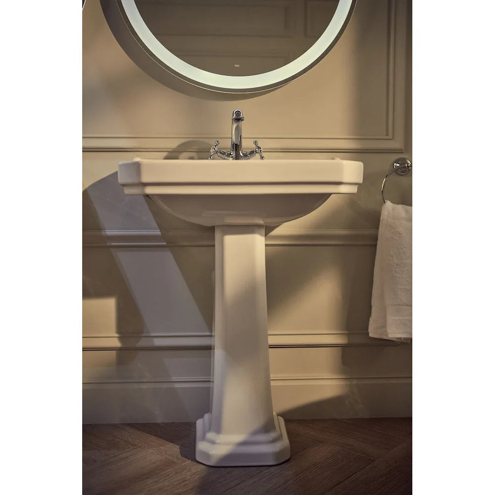 Lavabo con Pedestal para Baño Carmen Blanco Roca - Vista 3