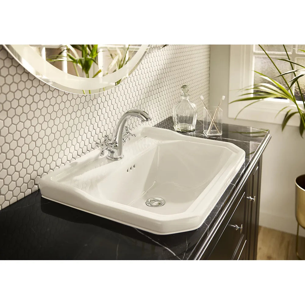 Lavabo para Encastre Sobre Encimera Carmen 60 cm Blanco Roca - Vista 2