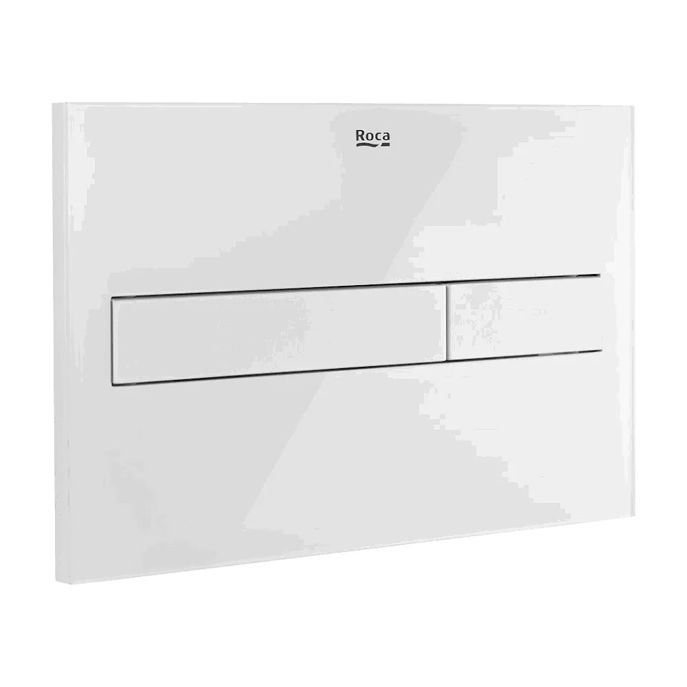 Placa de accionamiento con dos pulsadores de 25 cm con acabado en blanco cristal PL7 Dual One Roca - Vista 1