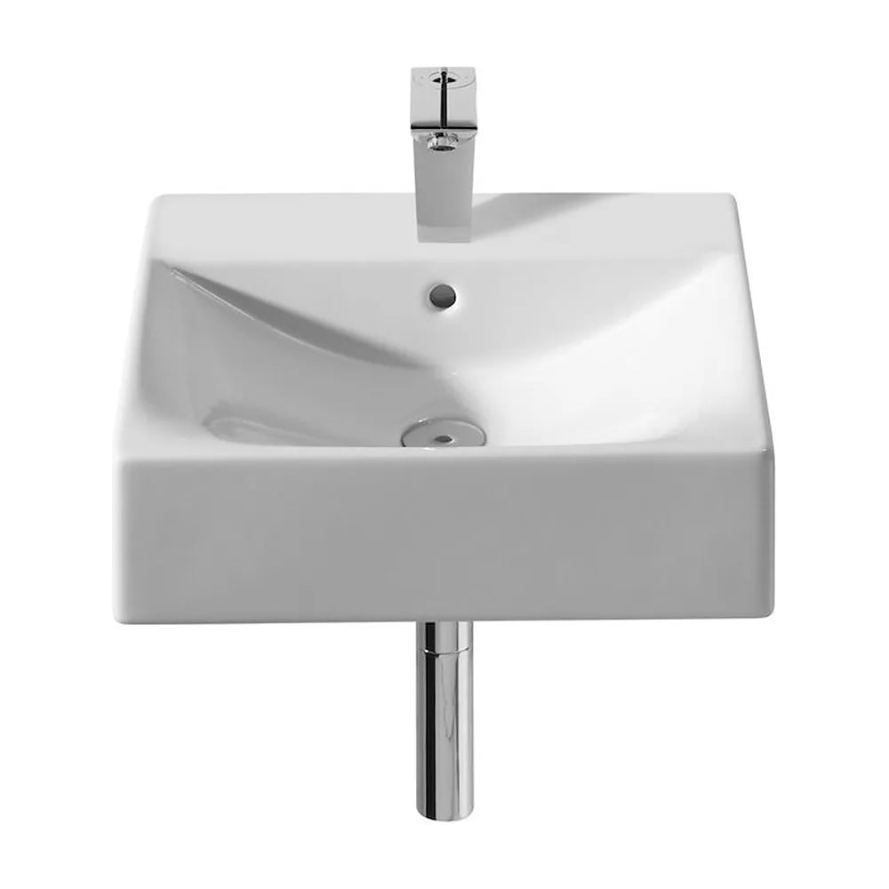 Lavabo para cuarto de baño de 47 cm fabricado en porcelana de color blanco Diverta Roca - Vista 1