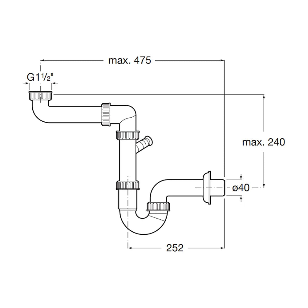 Fregadero de una cubeta con válvula de 50 cm fabricado en acero inoxidable Inox Paris Roca - Vista 10
