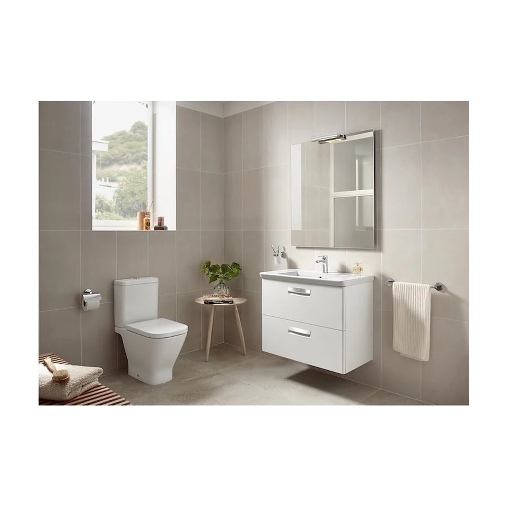 Conjunto de Inodoro Completo con Cisterna Tapa y Asiento Rimless The Gap Square Roca - Vista 2