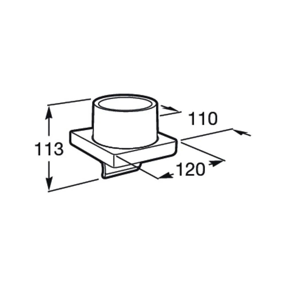 Dosificador de pared de 12 cm fabricado en metal con acabado brilloso Tempo Roca - Vista 3