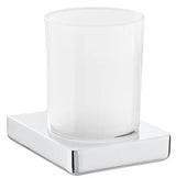 Portavaso y Vaso de Pared Metal y Cristal Brillante Tempo 10,5 cm Roca
