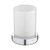 Portavaso y Vaso de Encimera Metal y Cristal Brillante Tempo 8,7 cm Roca