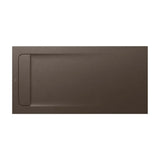 Base de Duche Retangular Extra Plana de Stonex Com Um Acabamento Cor de Café Aquos Roca