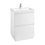 Bathroom Vanity Unit with Basin and 2 Drawers de 60 cm Colección Lander Gloss White Roca