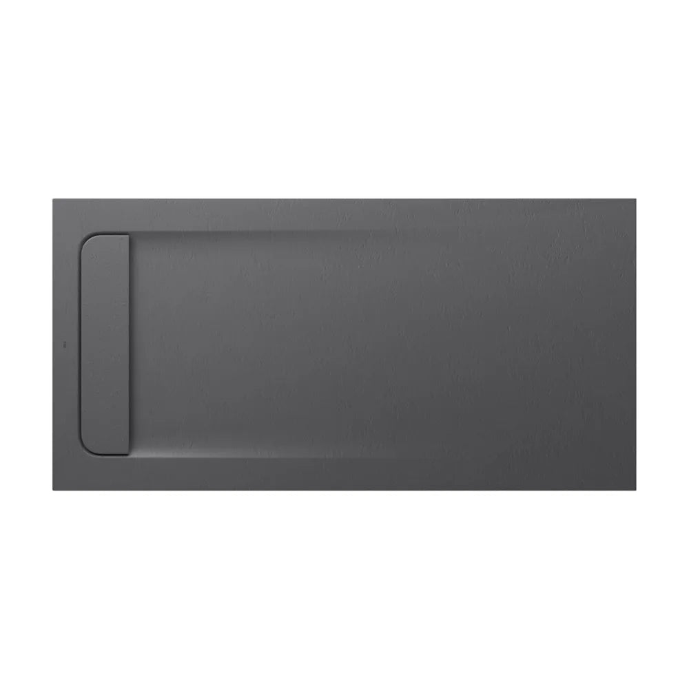 Plato de ducha de stonex con un diseño rectangular extraplano en acabado color pizarra Aquos Roca - Vista 1