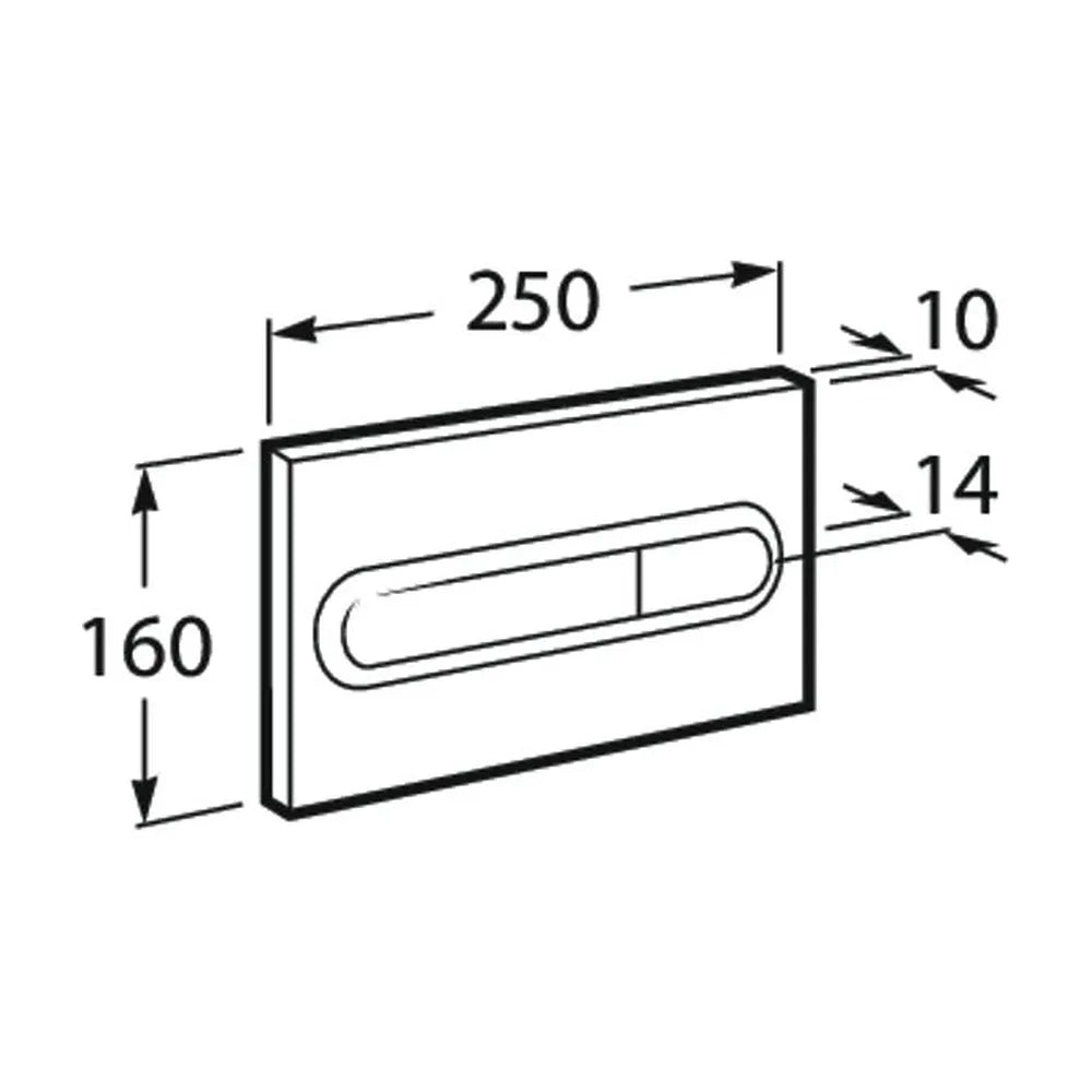 Placa de Accionamiento para Cisternas Dual Pl1 One Duplo Blanco Roca - Vista 2