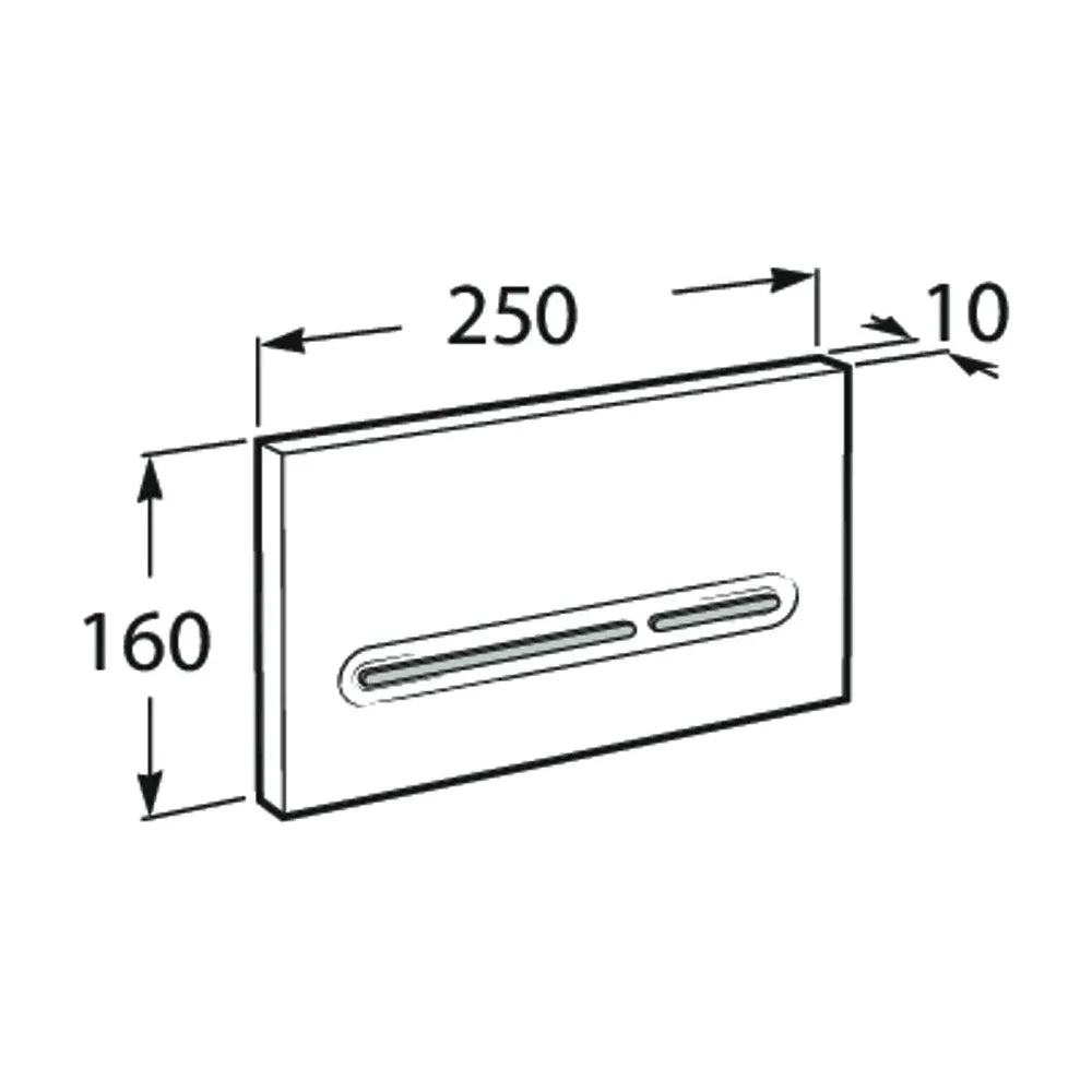 Placa Pulsadora para Sistemas de Doble Descarga en Color Gris Pl5 Dual One Duplo WC One Roca - Vista 2