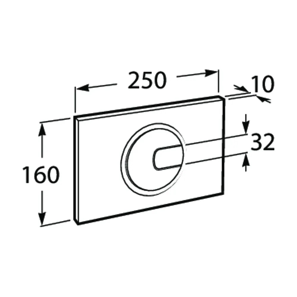 Placa pulsadora para cisternas de doble descarga en acabado color blanco y gris PL4 Dual One Roca - Vista 2