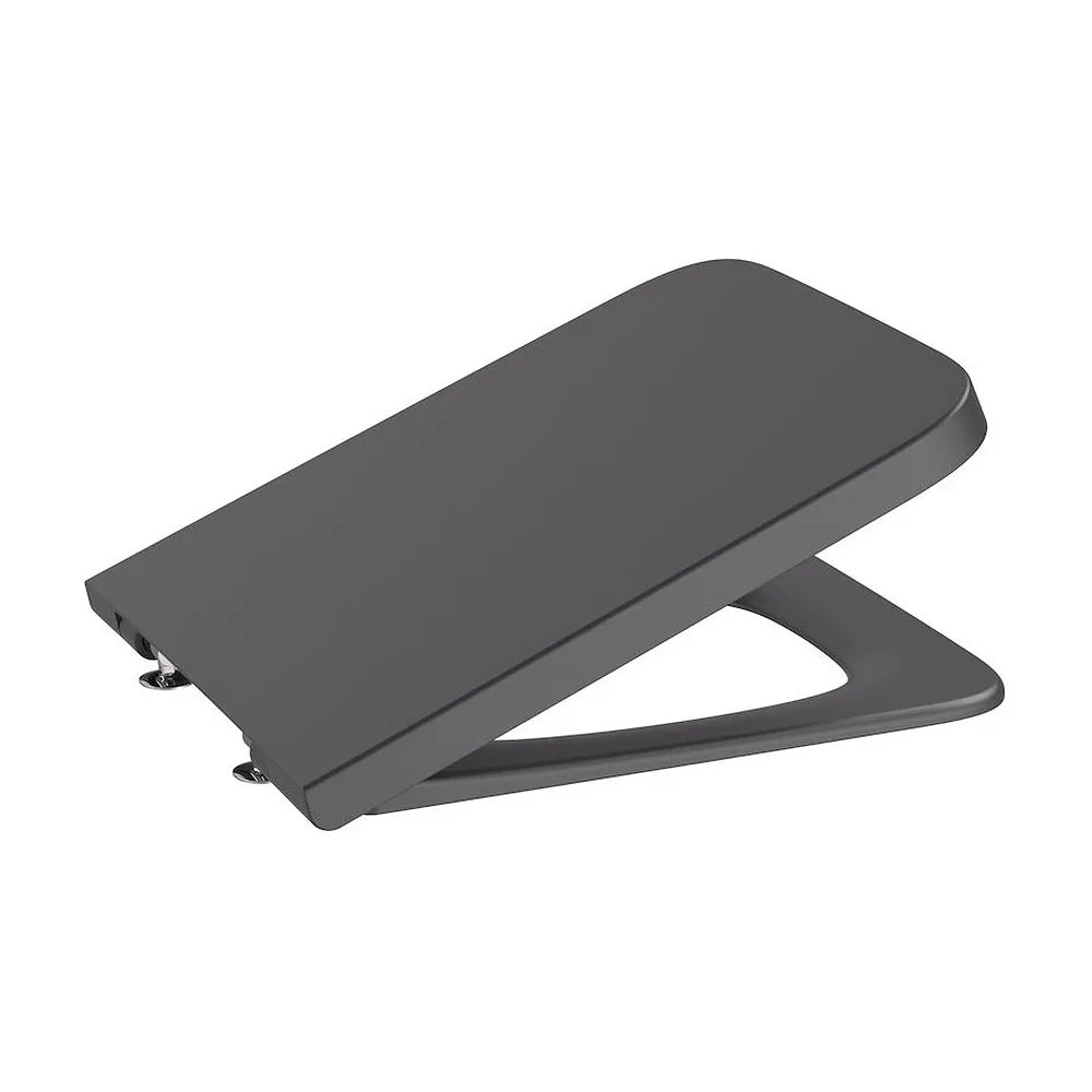 Tapa y asiento de Supralit® con un acabado en color gris oscuro Ónix Square Inspira Roca - Vista 1