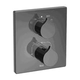 Grifo Termostático Empotrable para Ducha Titanio Insignia Negro Roca