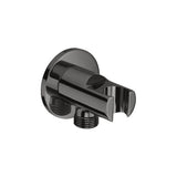 Toma de Agua para Pared con Soporte Titanio Aqua Negro Roca