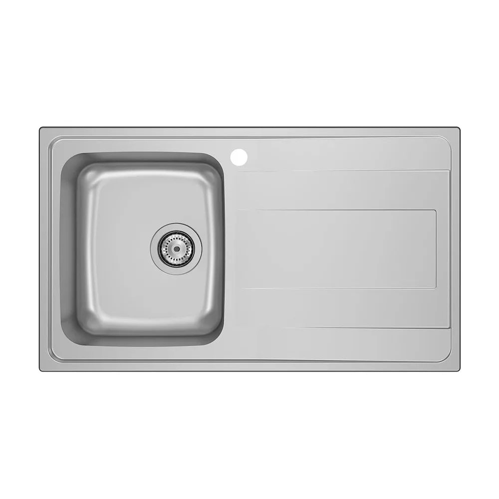 Fregadero de Acero Inoxidable con Escurridor a la Derecha en Budapest Cromo Roca - Vista 1