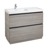 Bathroom Vanity Unit with Basin Izquierdo y 2 Cajones Lander de 100 cm Colección Unik Roble Roca