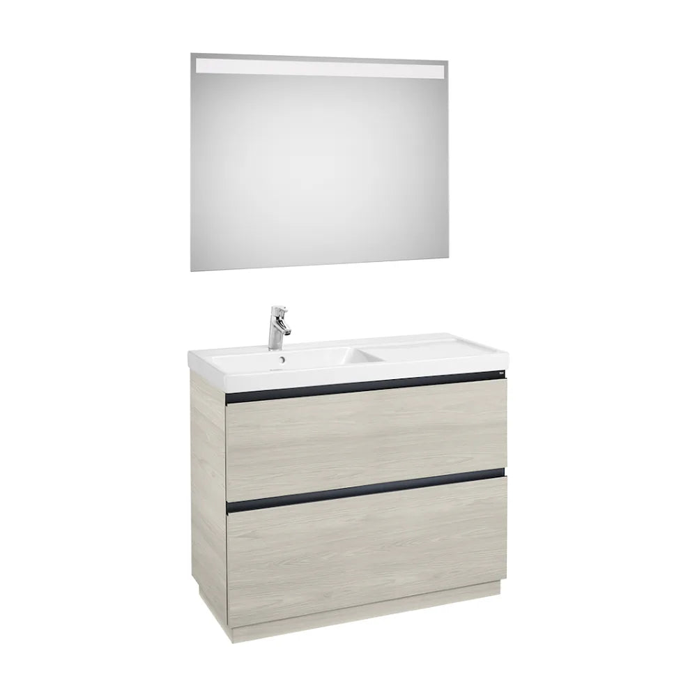 Conjunto de Baño con Lavabo Izquierdo Nórdico de 100 cm Colección Lander Fresno Roca - Vista 1