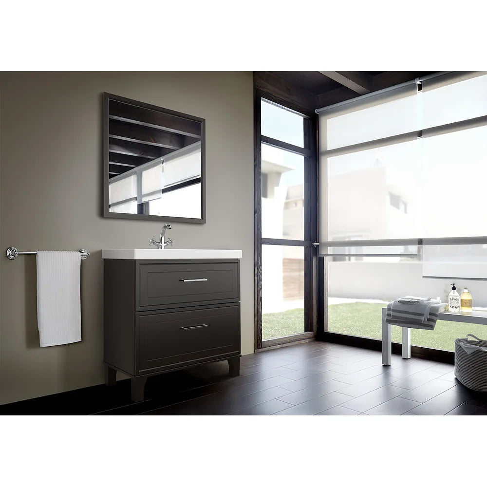 Conjunto de Baño Gris Oscuro Mate de 60 cm Colección Romea Roca - Vista 2