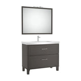 Conjunto de Baño Gris Oscuro Mate de 100 cm Colección Romea Roca