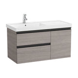 Bathroom Vanity Unit with Basin Izquierdo Formado por 2 Cajones y 1 Puerta Domi de 100 cm Colección Unik Roble Roca