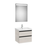 Bathroom Set with 2 Drawers Nordic 60 cm Domi Collection Ash Roca