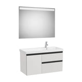 Conjunto de Baño with Basin Derecho Gris Ártico de 100 cm Colección Domi Roca