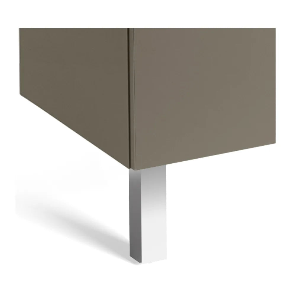Conjunto de Baño con 2 Cajones y Lavabo Izquierdo Gris de 110 cm Colección Prisma Roca - Vista 6
