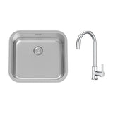 Conjunto Fregadero con Grifo de Cocina en Porto 50 cm Cromo Roca