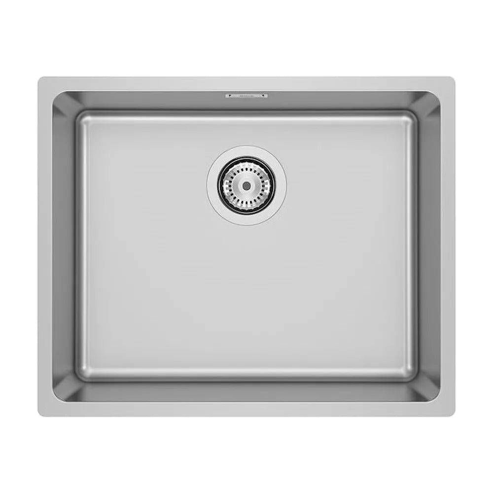 Conjunto de grifo y fregadero de acero inoxidable de 54 cm en acabado cromado Roma Roca - Vista 3