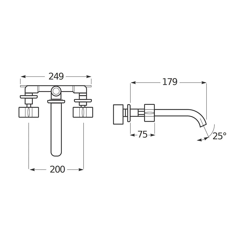 Grifo de Lavabo Empotrable Bimando Greige Baia Armani Roca - Vista 3