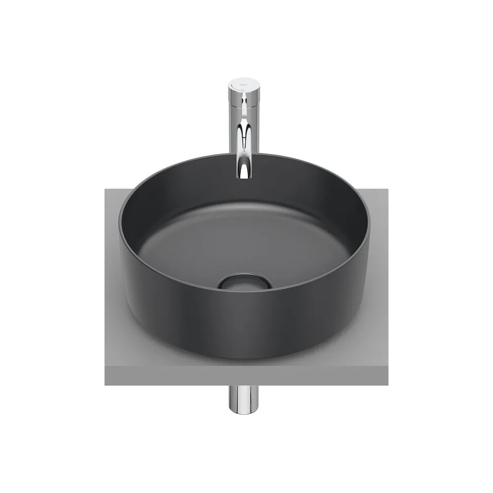 Lavabo de Fineceramic para Baño con Diseño Circular en Color Onix Inspira Round Roca - Vista 1