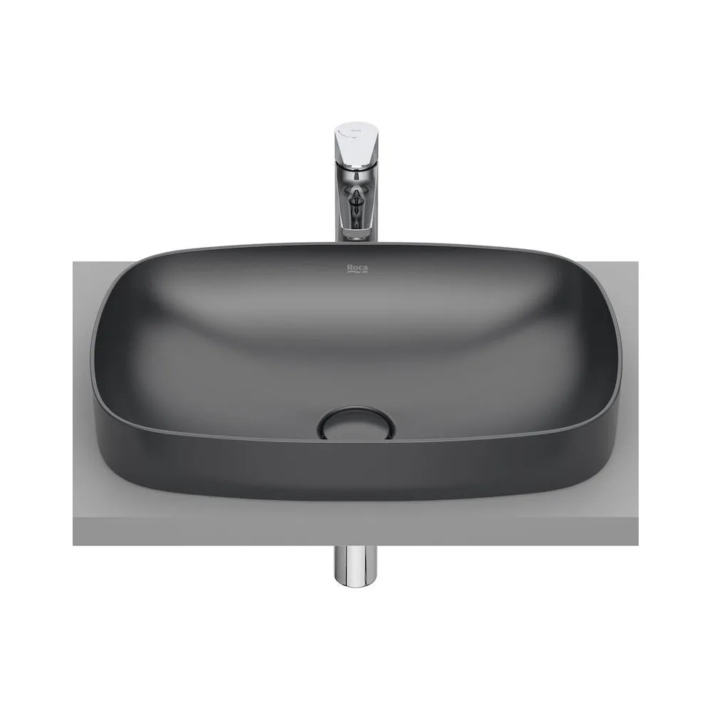 Lavabo de Encimera de Fineceramic con Diseño Rectangular en Color Onix Soft Inspira Roca - Vista 1
