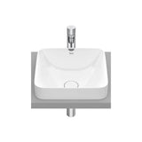 Lavabo de Encimera de Fineceramic Square Inspira Blanco Roca
