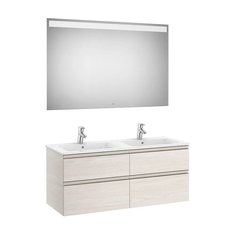 Conjunto de Baño con Lavabo Doble de 120 cm Colección The Gap Fresno Roca - Vista 1