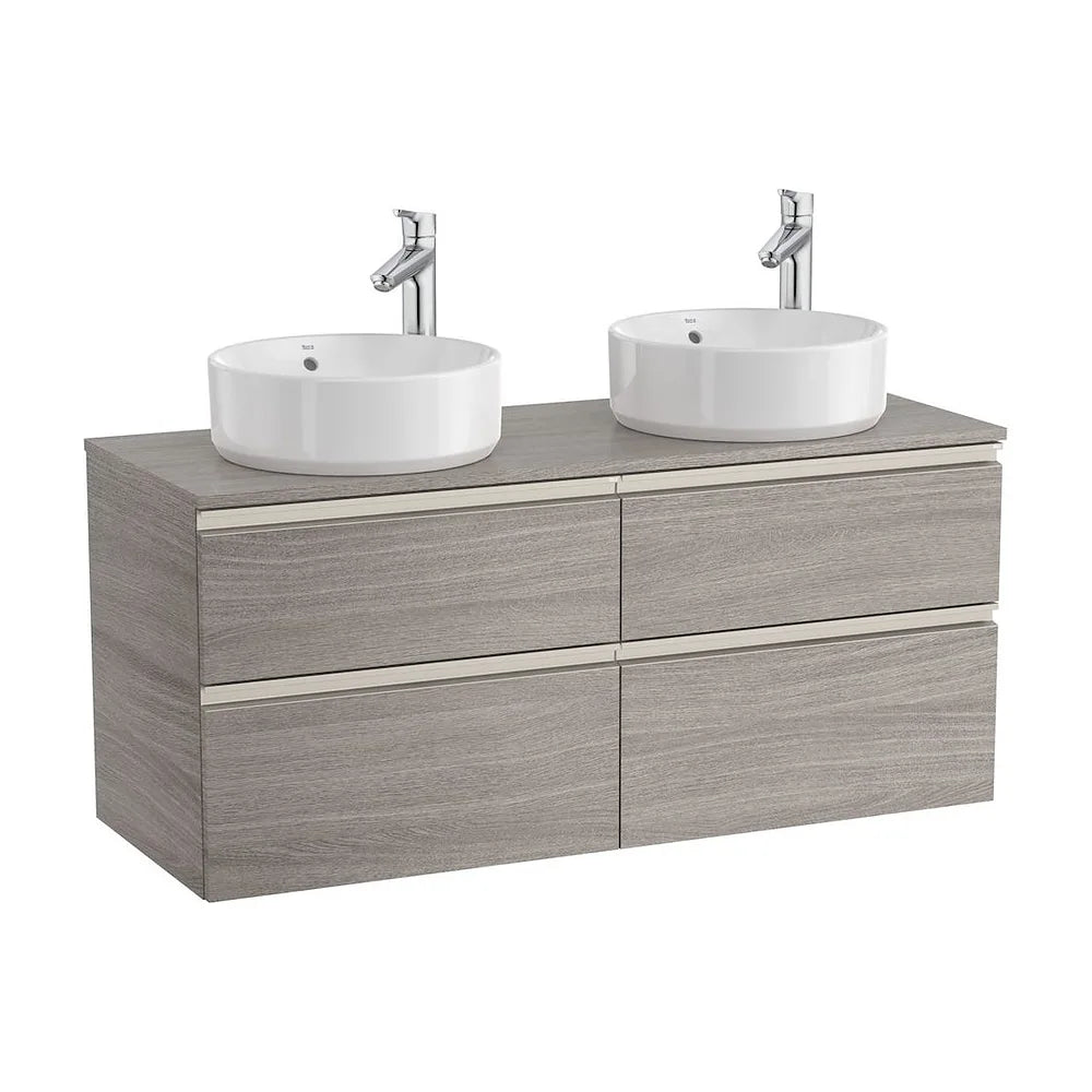 Mueble de Baño para Lavabo Doble de 4 Cajones de 120 cm Colección The Gap Roble Roca - Vista 1