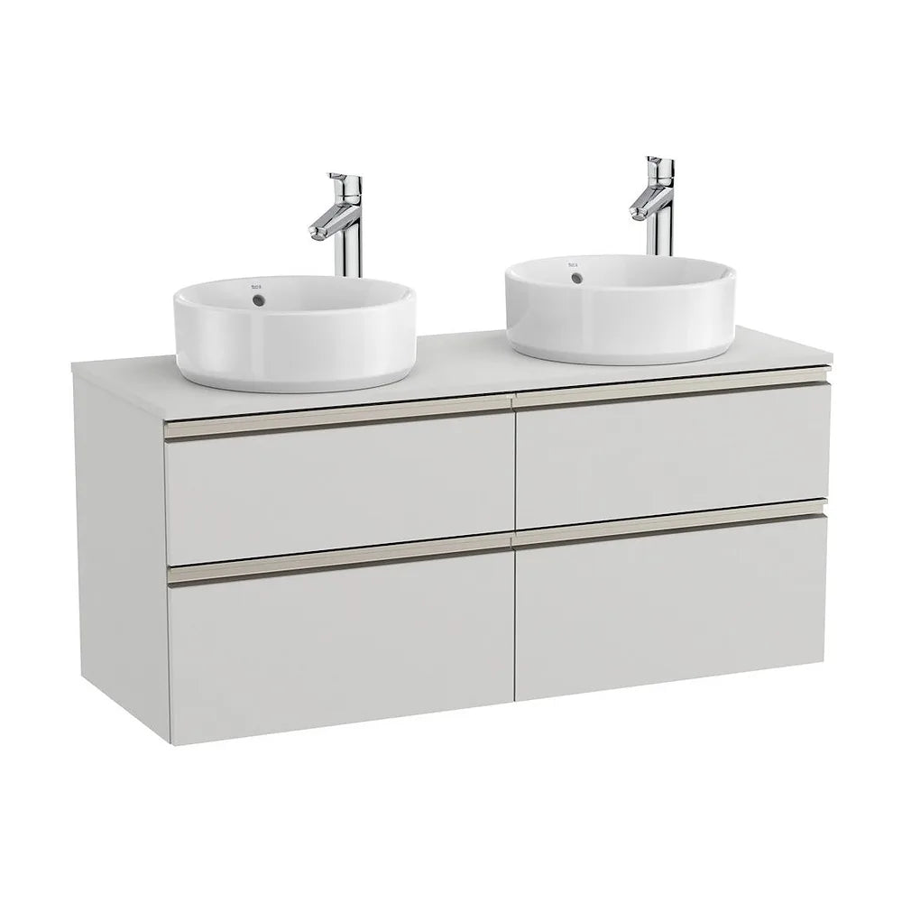 Mueble de Baño para Lavabo Doble con 4 Cajones Gris Ártico de 120 cm Colección The Gap Roca - Vista 1