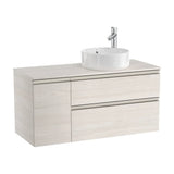 Meuble de Salle de Bains Pour Vasque Avec 1 Porte Et 2 Tiroirs Couleur Frêne The Gap 110 cm Roca