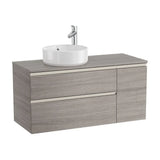 Bathroom Vanity Unit for Left-Hand Washbasin 110 cm The Gap Collection Oak Roca