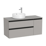 Bathroom Vanity Unit para Lavabo Hacia la Izquierda Gris Mate de 110 cm Colección The Gap Roca