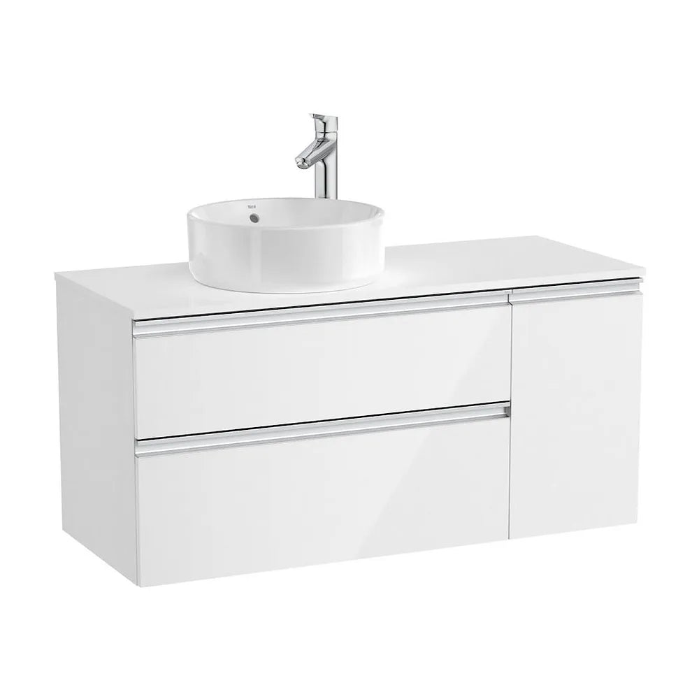 Mueble de Baño para Lavabo Hacia la Izquierda de 110 cm Colección The Gap Blanco Brillo Roca - Vista 1